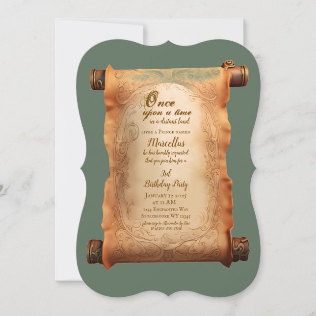 Invitation d'anniversaire de Prince Boys (Devant)