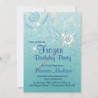 Invitation d'anniversaire de princesse d'hiver