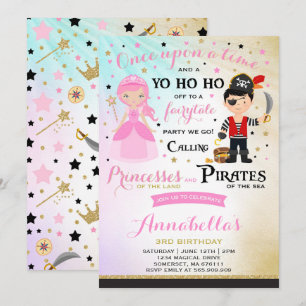 Invitation d'anniversaire de princesse et de