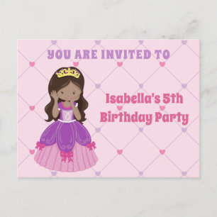 Invitation d'anniversaire de princesse hispanique 