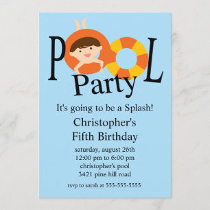 Invitation d'anniversaire de réception au bord de