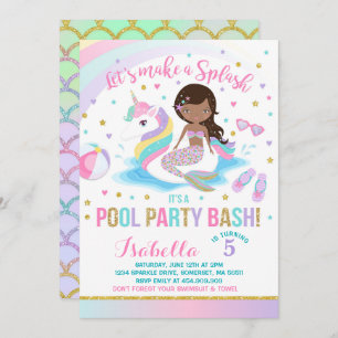 Invitation d'anniversaire de réception au bord de