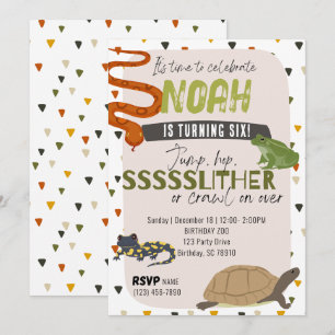 Invitation d'anniversaire de reptile