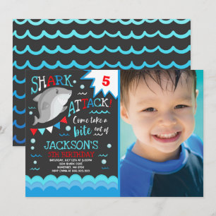 Invitation d'anniversaire de requin