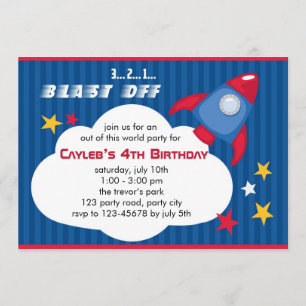 Invitation d'anniversaire de Rocket - invitation