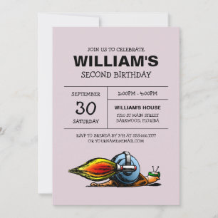 Invitation d'anniversaire de Rocket Snail