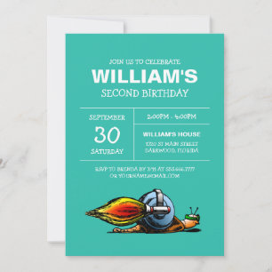 Invitation d'anniversaire de Rocket Snail