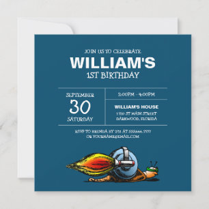 Invitation d'anniversaire de Rocket Snail
