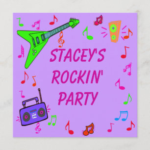 Invitation d'anniversaire de Rockin