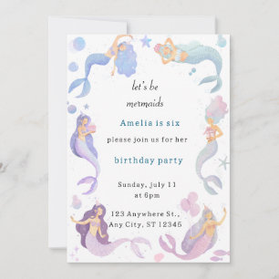 Invitation d'anniversaire de Sirène
