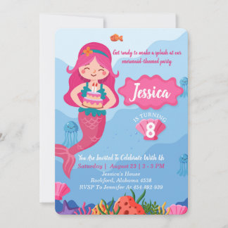 Invitation d'anniversaire de Sirène, Invitation mo