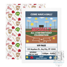 Invitation d'anniversaire de softball