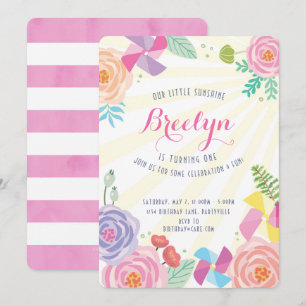 Invitation d'anniversaire de soleil