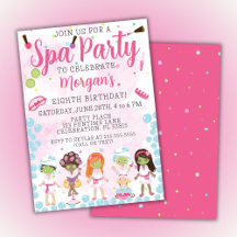 Invitation d'anniversaire de Spa