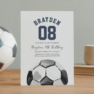 Invitation d'anniversaire de sport de garçon de fo