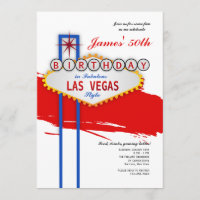 Invitation d'anniversaire de style de Las Vegas
