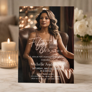 Invitation d'anniversaire de style magazine Rose G