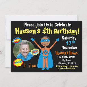 Invitation d'anniversaire de super-héros