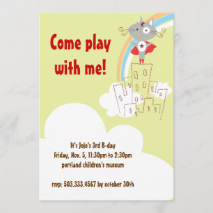 Invitation d'anniversaire de super héros