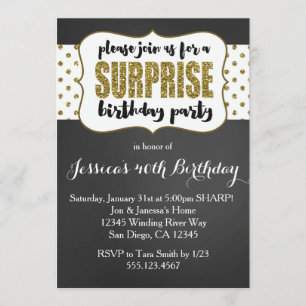 Invitation d'anniversaire de surprise