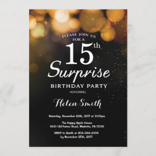 Invitation d'anniversaire de surprise de parties