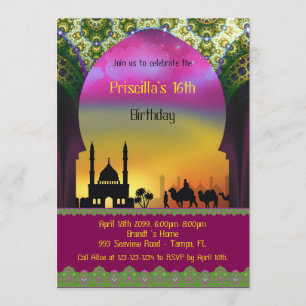 Invitation d'anniversaire de sweet sixteen, 16ème,