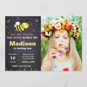 Invitation d'anniversaire de tableau d'abeille