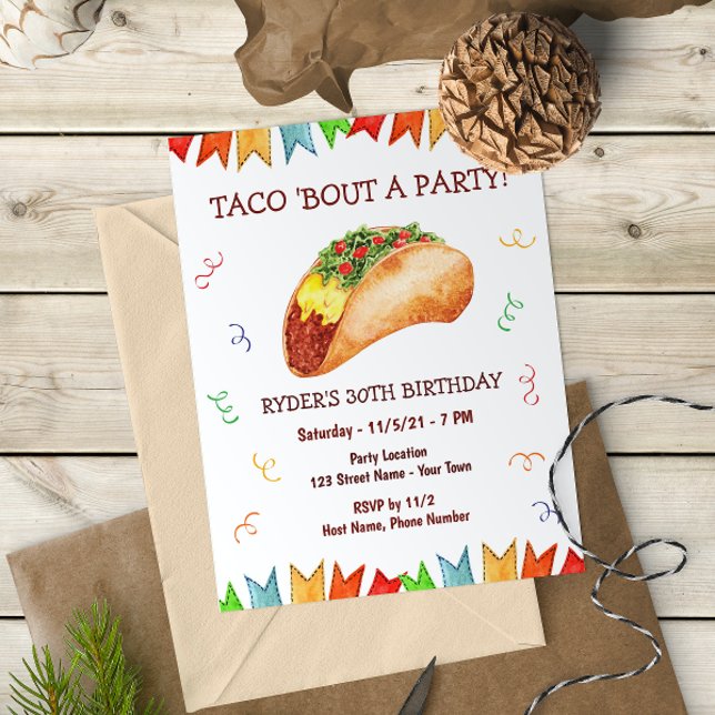 Invitation d'anniversaire de Taco (Créateur téléchargé)
