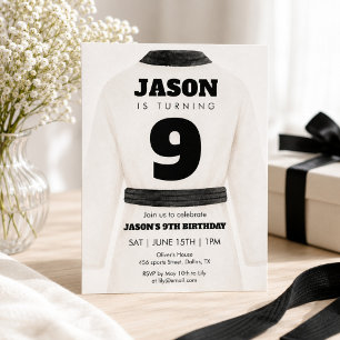 Invitation d'anniversaire de Taekwondo Arts martia