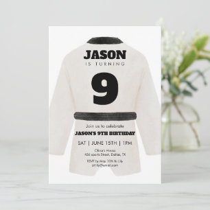 Invitation d'anniversaire de Taekwondo Arts martia