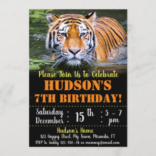 Invitation d'anniversaire de Tiger