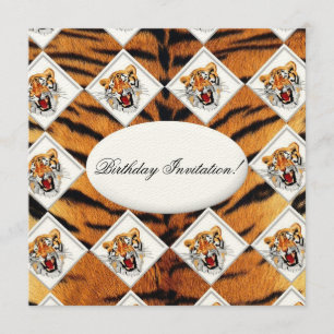 Invitation d'anniversaire de tigre