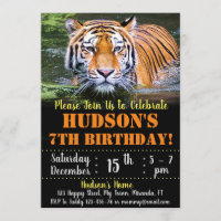 Invitation d'anniversaire de tigre