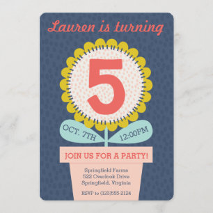 Invitation d'anniversaire de tournesol de n'import