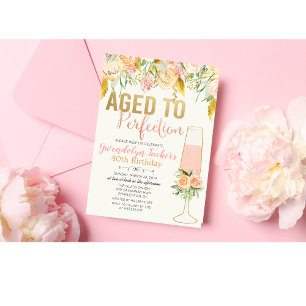 INVITATION D'ANNIVERSAIRE DE TOUT ÂGE - Vieilli à