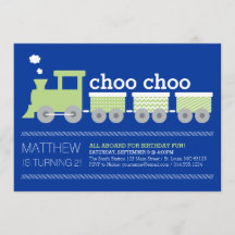 Invitation d'anniversaire de train de Choo Choo