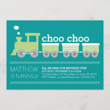 Invitation d'anniversaire de train de Choo Choo