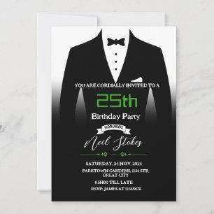 Invitation d'anniversaire de Tuxedo