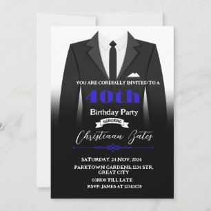 Invitation d'anniversaire de Tuxedo