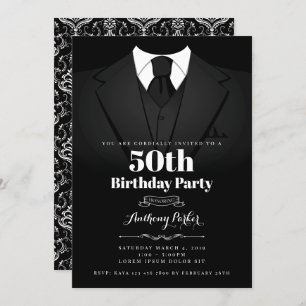 Invitation d'anniversaire de Tuxedo