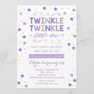 Invitation d'anniversaire de Twinkle Twinkle Littl