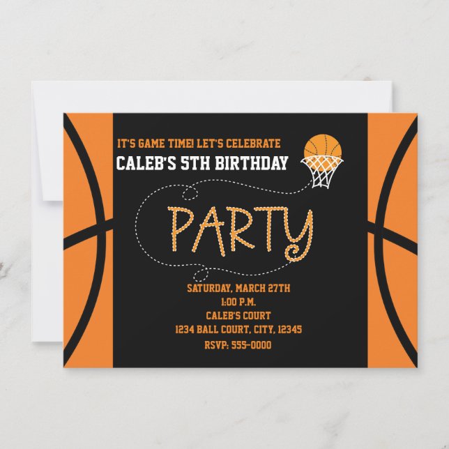 Invitation d'anniversaire de typographie FÊTE DE B (Devant)