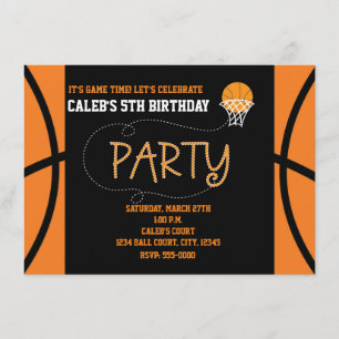 Invitation d'anniversaire de typographie FÊTE DE B