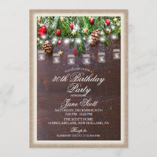 Invitation d'anniversaire de vacances rustique