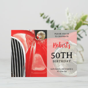 Invitation d'anniversaire de voiture britannique c