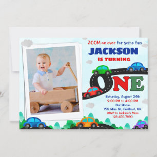 Invitation d'anniversaire de voiture photo Conduct