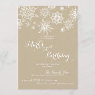 Invitation d'anniversaire de Winter Wonderland Sno