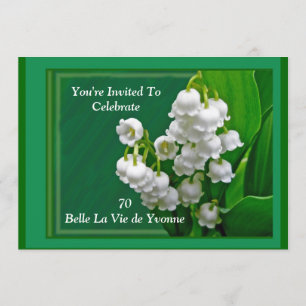 Invitation d'anniversaire de Yvonne - le muguet