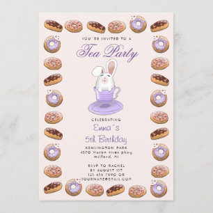 Invitation d'anniversaire d'enfants avec des donut