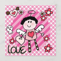 Invitation d'anniversaire des anges et des diables